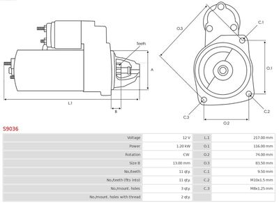 Starter S9036