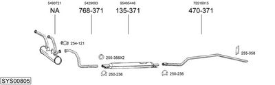 Изпускателна система BOSAL SYS00805