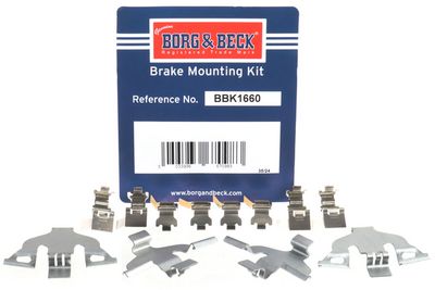 комплект принадлежности, дискови накладки BORG & BECK BBK1660