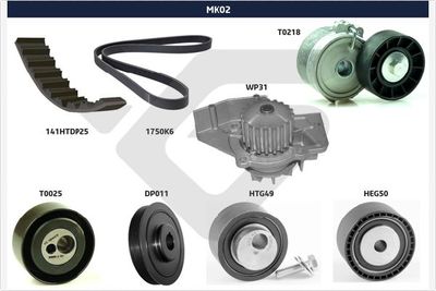 SET CUREA TRANSMISIE CU CANELURI HUTCHINSON MK02