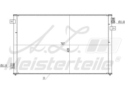 кондензатор, климатизация A.Z. Meisterteile AZMT-45-030-1412