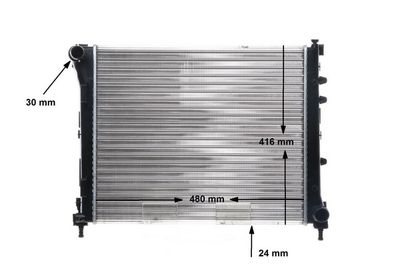 Radiator, engine cooling CR 2000 000S