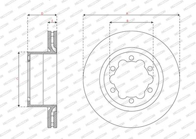 BREMSSCHEIBE FERODO DDF3106C1 2