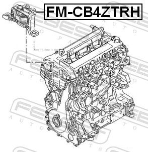 Mounting, engine FM-CB4ZTRH