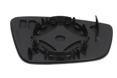 Zijspiegel glas Links (in reliëf, chroom) past: SEAT TOLEDO IV, TOLEDO IV KG3 SKODA FABIA III, RAPID 07.12-03.22