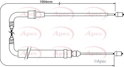 Cable Pull, parking brake APEC CAB1334