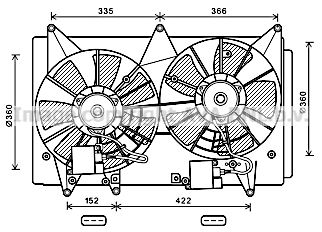 Вентилятор, охлаждение двигателя AVA QUALITY COOLING MZ7547 для MAZDA CX-7