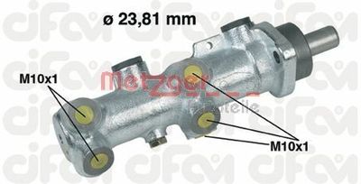METZGER 202-240 Ремкомплект тормозного цилиндра  для PEUGEOT BOXER (Пежо Боxер)