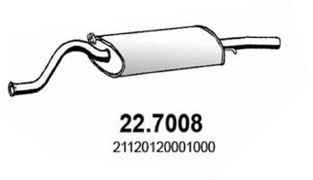 ASSO 22.7008 Глушитель выхлопных газов  для LADA 112 (Лада 112)