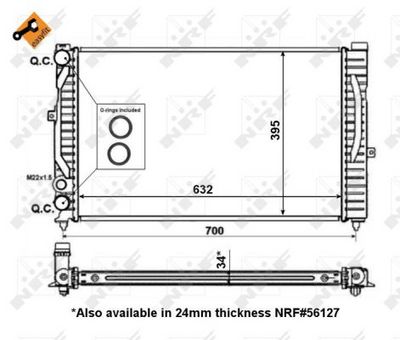 Radiator, engine cooling 509504