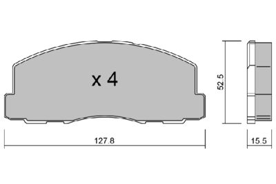 Комплект тормозных колодок, дисковый тормоз AISIN BPMI-1903 для MITSUBISHI CORDIA