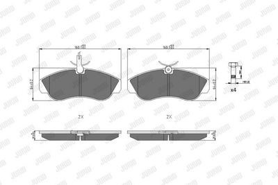 BREMSBELAGSATZ SCHEIBENBREMSE JURID 571840J 1