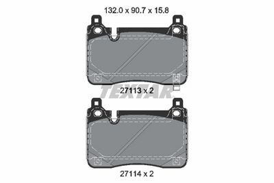 Brake pad set, disc brake