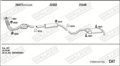 Изпускателна система WALKER VWK015413A