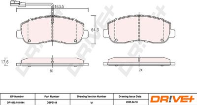 BREMSBELAGSATZ SCHEIBENBREMSE DR!VE+ DP1010100144 6