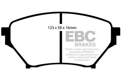 Комплект тормозных колодок, дисковый тормоз EBC Brakes DP21452 для MAZDA MX-5