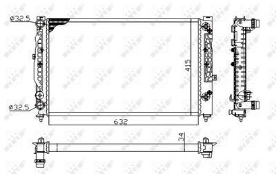 Radiator, engine cooling 529504A