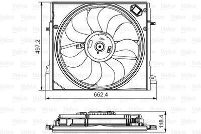 Вентилятор, охлаждение двигателя VALEO 696583 для RENAULT KADJAR