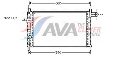 радиатор, охлаждане на двигателя AVA Clever Choice OL2163