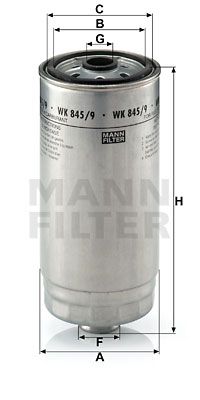 MANN-FILTER WK 845/9 Топливный фильтр  для RENAULT TRUCKS MASCOTT (Рено тракс Маскотт)