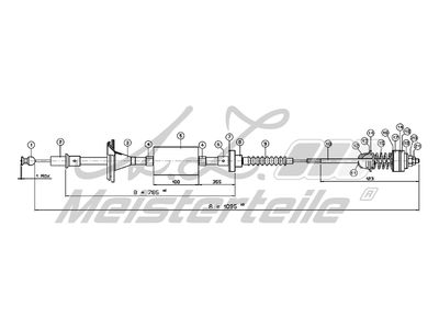 въжен механизъм, задействане на съединителя A.Z. Meisterteile AZMT-47-010-1379