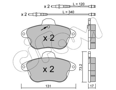 Brake Pad Set, disc brake 822-184-1