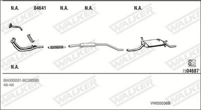 Изпускателна система WALKER VW20038B