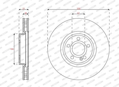Disc frana FERODO DDF3109C-1