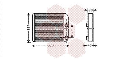 VAN WEZEL 59006129 Радиатор печки  для MITSUBISHI CARISMA (Митсубиши Карисма)