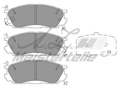 комплект спирачно феродо, дискови спирачки A.Z. Meisterteile AZMT-44-022-2462