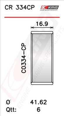 Kiertokangen laakeri KING CR 334CP0.25