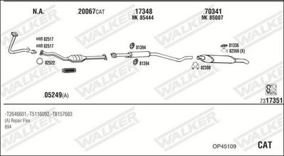 SISTEM DE ESAPAMENT WALKER OP45109