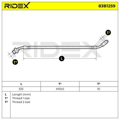 спирачен маркуч RIDEX 83B1259