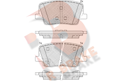 Комплект тормозных колодок, дисковый тормоз R BRAKE RB2356 для SSANGYONG REXTON
