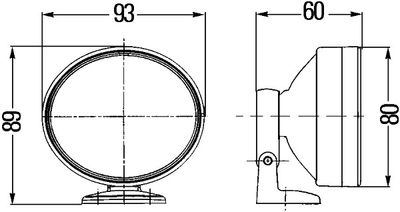 Nappalifény-betét HELLA 2PT 008 935-801 for MERCEDES-BENZ, EVOBUS, HYMER