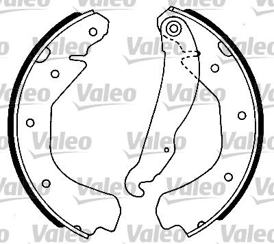 Комплект тормозных колодок VALEO 553696 для OPEL ASCONA