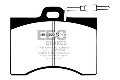 Комплект тормозных колодок, дисковый тормоз EBC Brakes DP221 для CITROËN CX