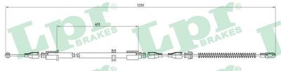 Тросик, cтояночный тормоз LPR C0545B для OPEL CORSA