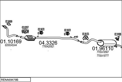 SISTEM DE ESAPAMENT MTS RENA69479B009044