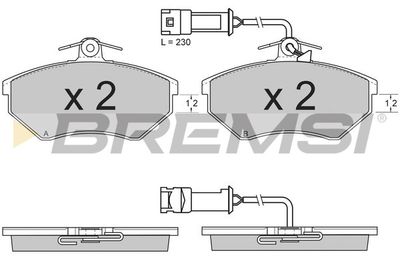 Комплект тормозных колодок, дисковый тормоз BREMSI BP2637 для VW CORRADO