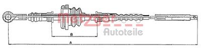METZGER 10.9846 Трос ручного тормоза  для MERCEDES-BENZ MB (Мерседес Мб)