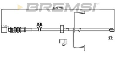 Сигнализатор, износ тормозных колодок BREMSI WI0964 для LEXUS LS