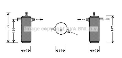 PRASCO CRD044 Осушувач кондиціонера для DODGE (Додж)