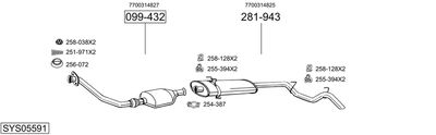 Układ wydechowy BOSAL SYS05591