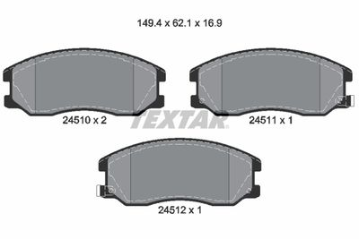 Комплект тормозных колодок, дисковый тормоз TEXTAR 2451001 для OPEL ANTARA