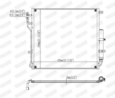 KONDENSATOR KLIMAANLAGE WALKER WCD00213 6