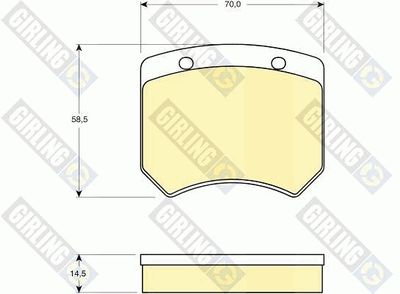 Комплект тормозных колодок, дисковый тормоз GIRLING 6109736 для AUSTIN MINI