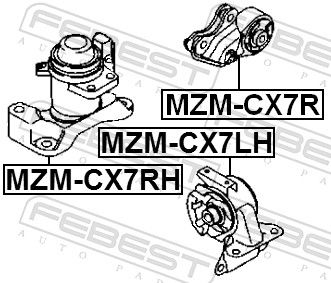 SUPORT MOTOR FEBEST MZMCX7LH 1