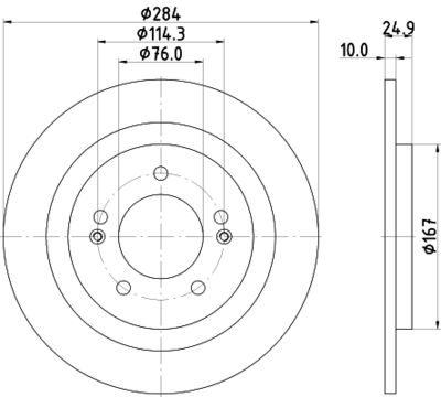 Тормозной диск HELLA 8DD 355 118-231 для HYUNDAI i40