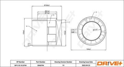LUFTFILTER DR!VE+ DP1110100794 7
